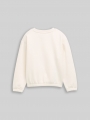 Tom Tailor Cropped Sweatshirt mit Wendepailletten - Gardenia White
