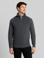 Tom Tailor Troyer Strickpullover aus Baumwolle - Darkest Olive Tom Tailor Troyer Strickpullover aus Baumwolle - Darkest Olive