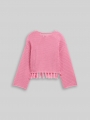 Tom Tailor Cropped Strickpullover mit Fransen - Soft Blush Rose