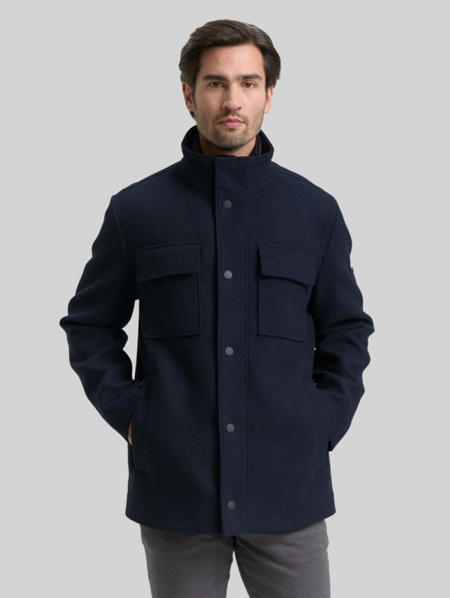 Tom Tailor 2-in-1 Wolljacke mit abnehmbarer Innenjacke - Sky Captain Blue Tom Tailor 2-in-1 Wolljacke mit abnehmbarer Innenjacke - Sky Captain Blue