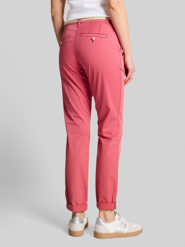 Tom Tailor Slim Chino Hose mit Gürtel - Cozy Pink Tom Tailor Slim Chino Hose mit Gürtel - Cozy Pink