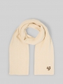Tom Tailor Strickschal mit Badge - Whisper Offwhite Melange Tom Tailor Strickschal mit Badge - Whisper Offwhite Melange