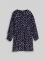 Tom Tailor Midi-Kleid mit Blumenmuster - Dark Blue Tulip Print Big