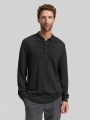 Tom Tailor Strick-Poloshirt aus Viskose - Black Grey Melange Tom Tailor Strick-Poloshirt aus Viskose - Black Grey Melange