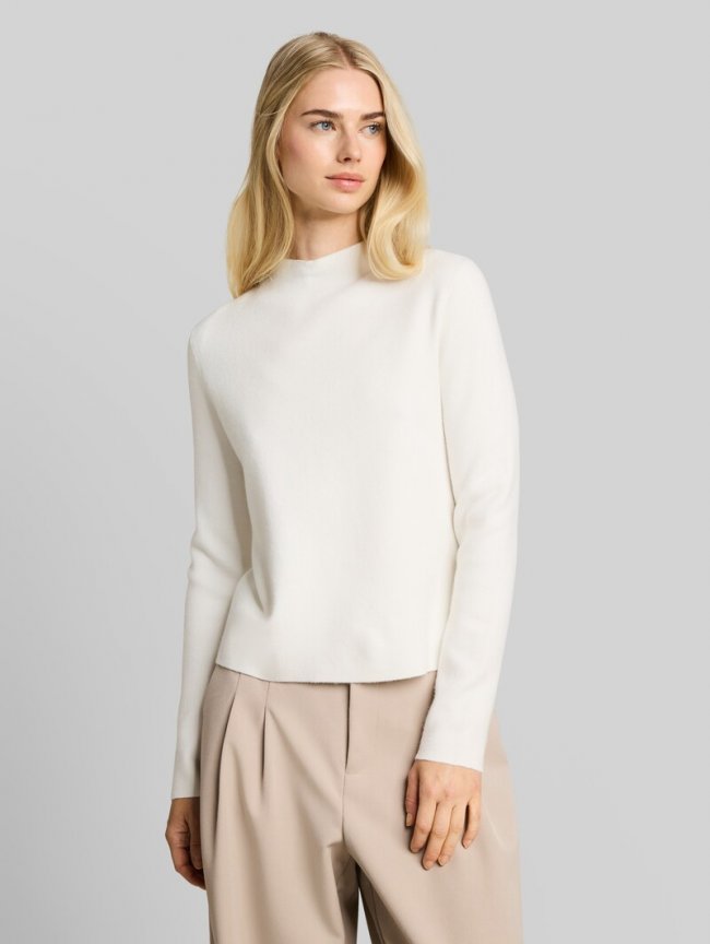 Tom Tailor Strickpullover mit Stehkragen - Off White Tom Tailor Strickpullover mit Stehkragen - Off White