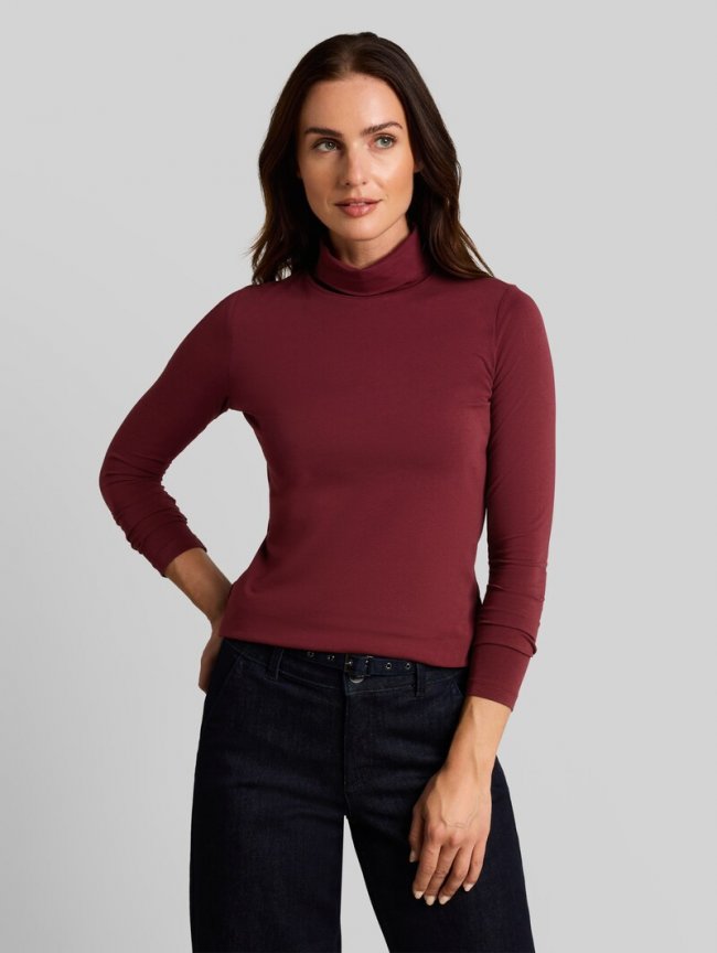 Tom Tailor Basic Rollkragenshirt - Preppy Plum Tom Tailor Basic Rollkragenshirt - Preppy Plum