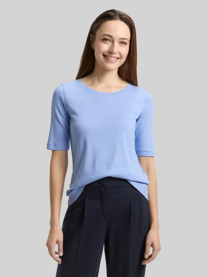 Tom Tailor Basic T-Shirt - Light Fjord Blue Tom Tailor Basic T-Shirt - Light Fjord Blue