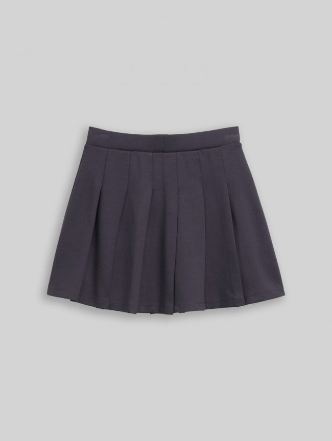 Tom Tailor Mini Plissee Rock - Coal Grey Tom Tailor Mini Plissee Rock - Coal Grey