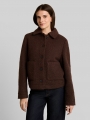 Tom Tailor Bouclé Jacke mit Taschen - Java Dark Brown Tom Tailor Bouclé Jacke mit Taschen - Java Dark Brown