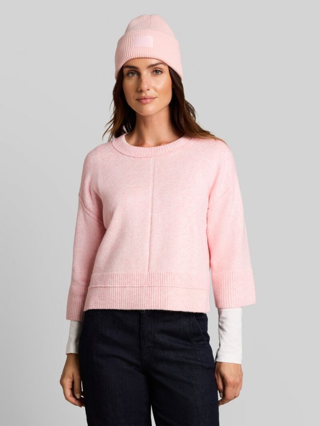 Tom Tailor Loose Fit Cosy Strickpullover - Light Pastel Pink Melange