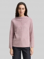 Tom Tailor Sweatshirt mit Stehkragen - Rumba Red Melange Tom Tailor Sweatshirt mit Stehkragen - Rumba Red Melange