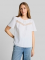 Tom Tailor Bluse mit Häkel-Details - White