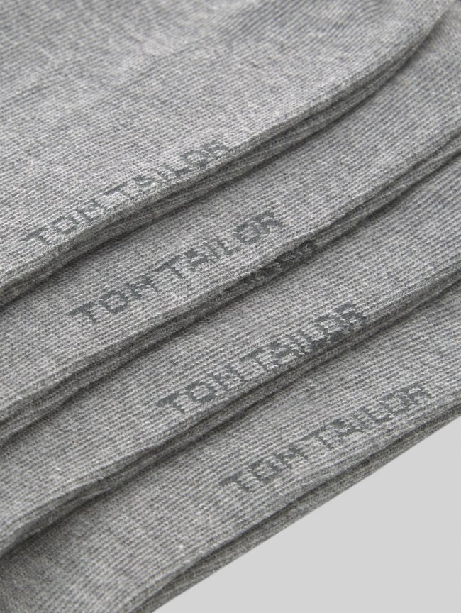 Tom Tailor Sneakersocken im 4er-Pack - Light Grey Melange Tom Tailor Sneakersocken im 4er-Pack - Light Grey Melange