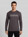 Tom Tailor Langarmshirt mit Logo-Print - Tarmac Grey Tom Tailor Langarmshirt mit Logo-Print - Tarmac Grey