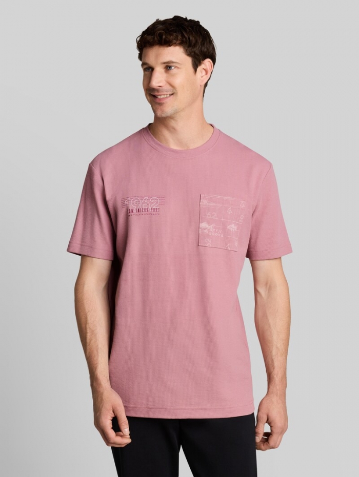 Tom Tailor T-Shirt mit Waffelstruktur - Dusty Rose Tom Tailor T-Shirt mit Waffelstruktur - Dusty Rose