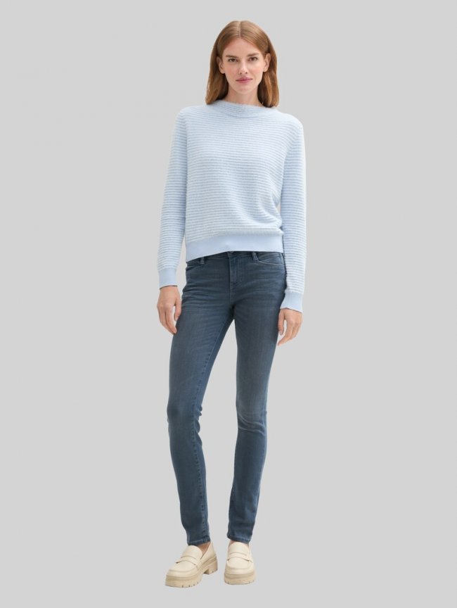 Tom Tailor TTALEXA SLIM Jeans - Mid Stone Blue Grey Denim Tom Tailor TTALEXA SLIM Jeans - Mid Stone Blue Grey Denim
