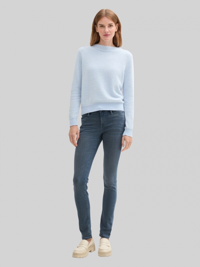 Tom Tailor TTALEXA SLIM Jeans - Mid Stone Blue Grey Denim Tom Tailor TTALEXA SLIM Jeans - Mid Stone Blue Grey Denim