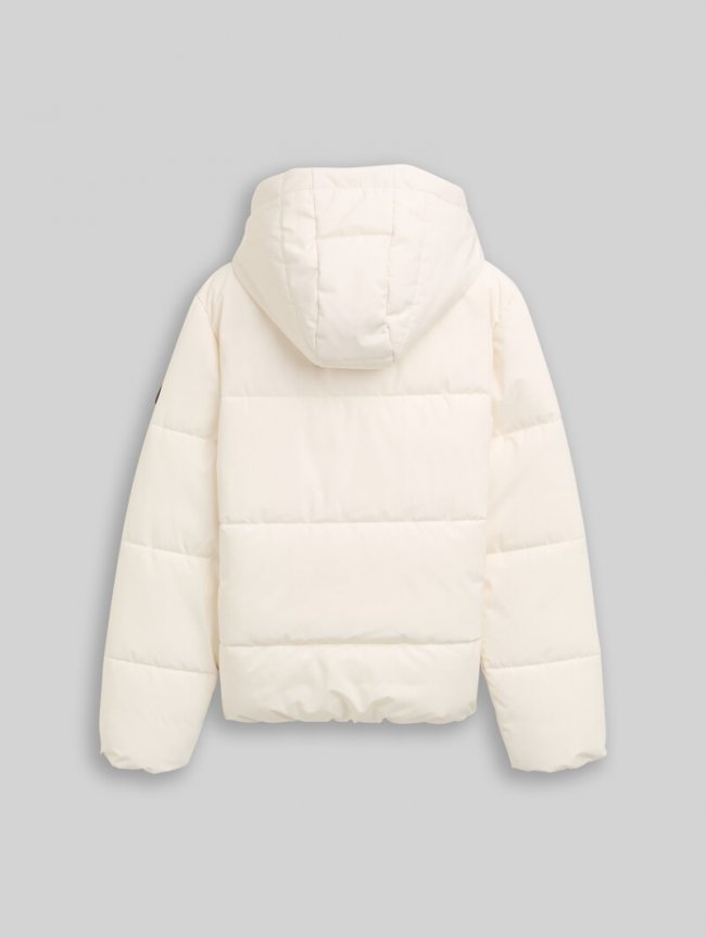 Tom Tailor Puffer-Jacke mit abnehmbarer Kapuze - Soft Neutral Beige Tom Tailor Puffer-Jacke mit abnehmbarer Kapuze - Soft Neutral Beige