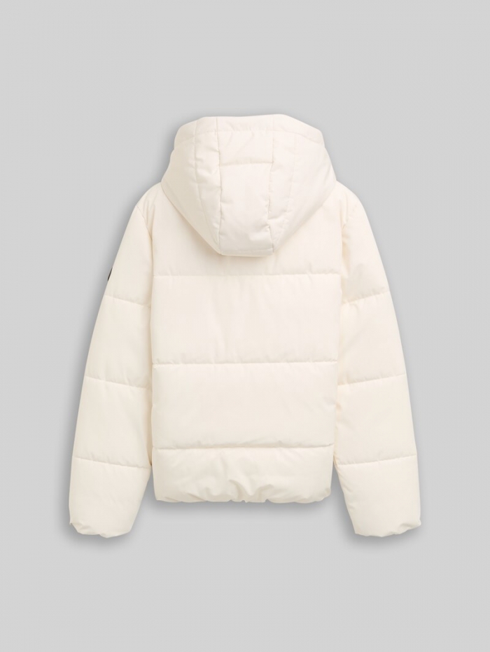Tom Tailor Puffer-Jacke mit abnehmbarer Kapuze - Soft Neutral Beige Tom Tailor Puffer-Jacke mit abnehmbarer Kapuze - Soft Neutral Beige