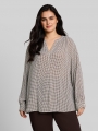 Tom Tailor Plus Size - Bluse aus Viskose - Small Brown Dot Print Tom Tailor Plus Size - Bluse aus Viskose - Small Brown Dot Print