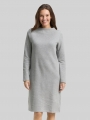 Tom Tailor Cosy Kleid mit Stehkragen - Medium Silver Grey Melange Tom Tailor Cosy Kleid mit Stehkragen - Medium Silver Grey Melange
