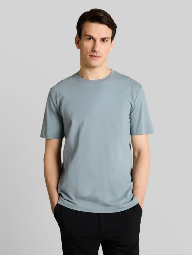 Tom Tailor Piqué T-Shirt mit Stretch - Grey Mint Tom Tailor Piqué T-Shirt mit Stretch - Grey Mint