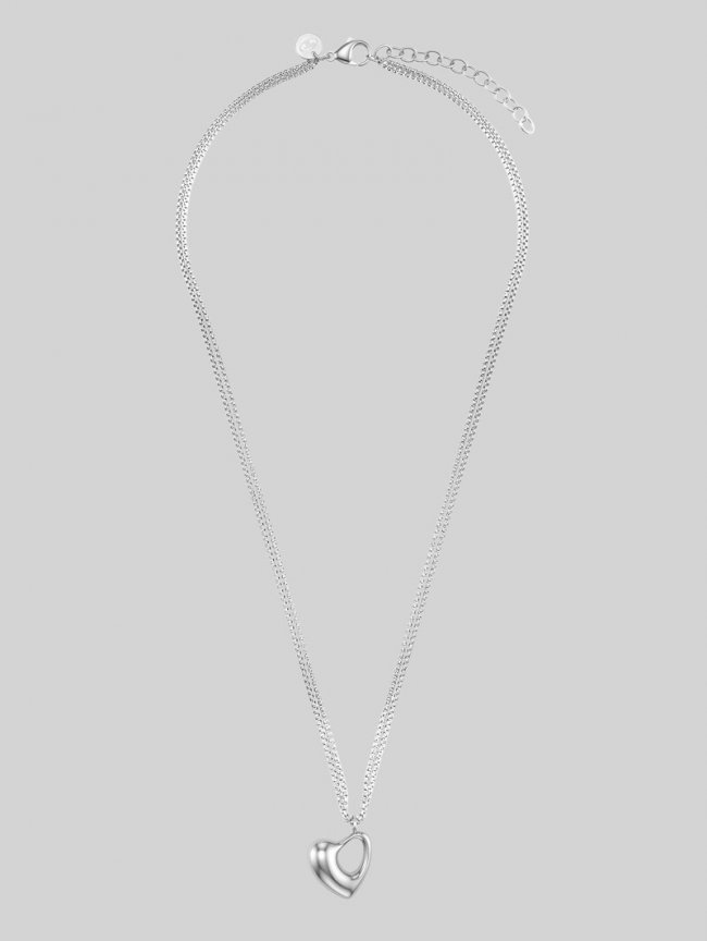 Tom Tailor Venezianer-Halskette mit Herz-Anhänger - Silver Tom Tailor Venezianer-Halskette mit Herz-Anhänger - Silver