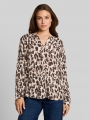 Tom Tailor Bluse aus Viskose - Brown Beige Leo Print Tom Tailor Bluse aus Viskose - Brown Beige Leo Print