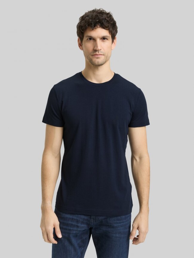Tom Tailor Basic Fitted T-Shirt - Sky Captain Blue Tom Tailor Basic Fitted T-Shirt - Sky Captain Blue