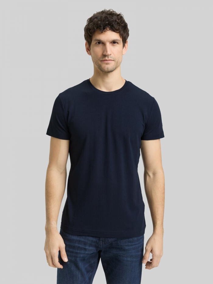 Tom Tailor Basic Fitted T-Shirt - Sky Captain Blue