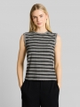Tom Tailor Top mit Streifenmuster - Black White Gradient Stripe