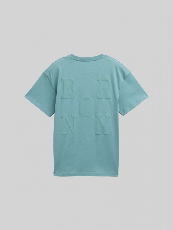 Tom Tailor Oversize T-Shirt mit Rückenprint - Smoked Green Tom Tailor Oversize T-Shirt mit Rückenprint - Smoked Green