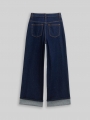 Tom Tailor Wide Leg Jeans mit Turn-Up und Stretch - Rinsed Blue Denim Tom Tailor Wide Leg Jeans mit Turn-Up und Stretch - Rinsed Blue Denim