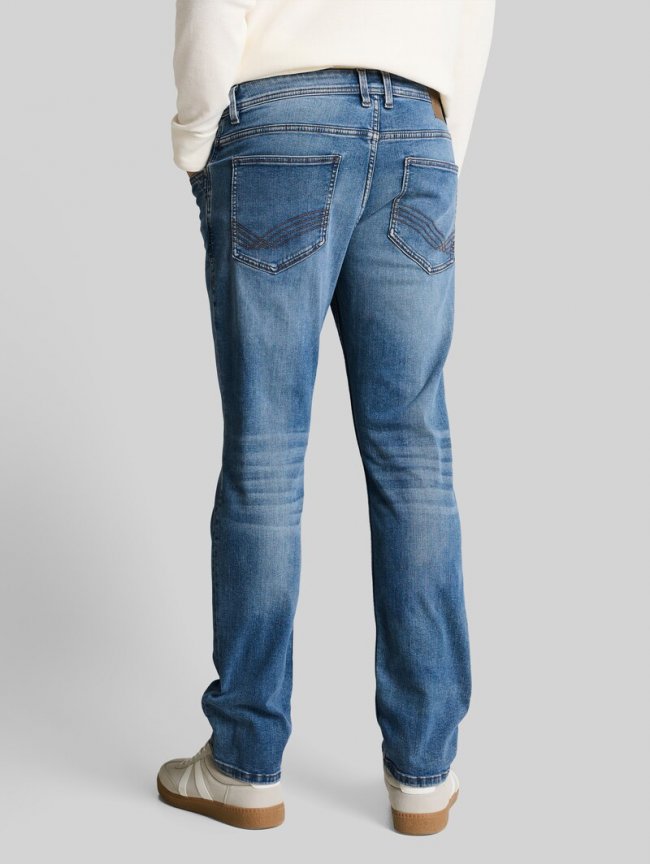 Tom Tailor TTMARVIN STRAIGHT Jeans mit Superstretch - Mid Stone Bright Blue Denim Tom Tailor TTMARVIN STRAIGHT Jeans mit Superstretch - Mid Stone Bright Blue Denim