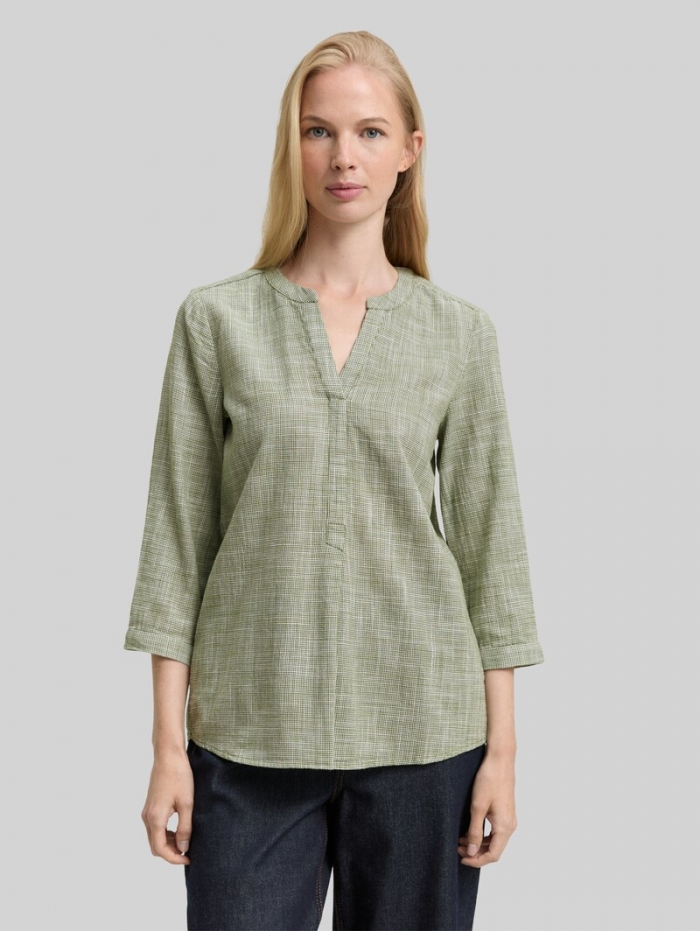 Tom Tailor Bluse aus Baumwolle - Deep Ivy Green Tom Tailor Bluse aus Baumwolle - Deep Ivy Green