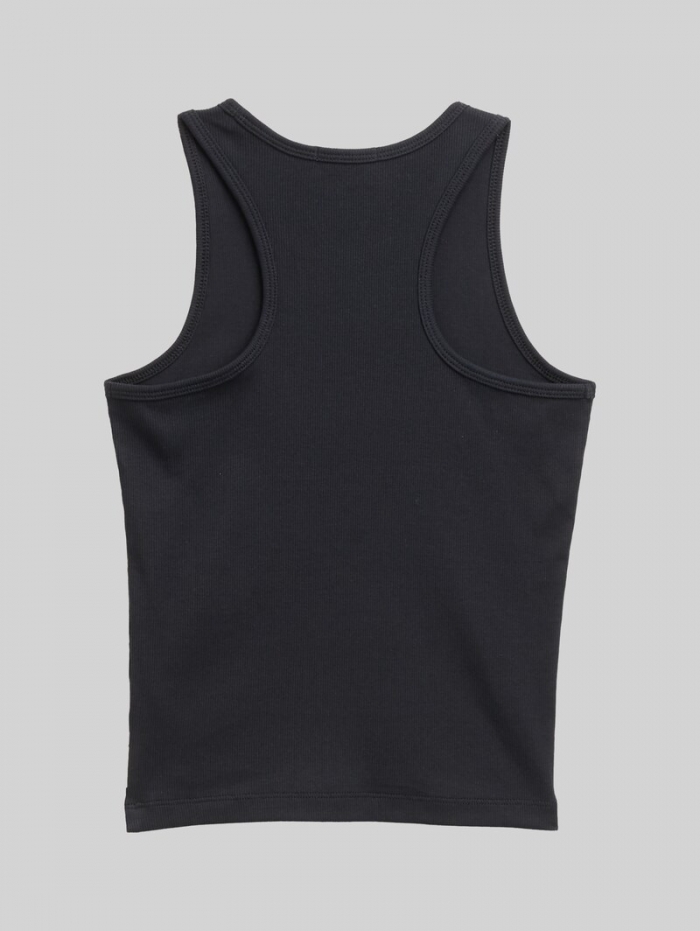 Tom Tailor Basic Ripp Top - Heavy Black