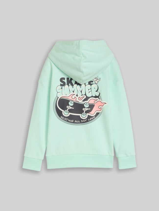 Tom Tailor Oversize Hoodie Sweatshirt mit Rückenprint - Light Bay Green Tom Tailor Oversize Hoodie Sweatshirt mit Rückenprint - Light Bay Green