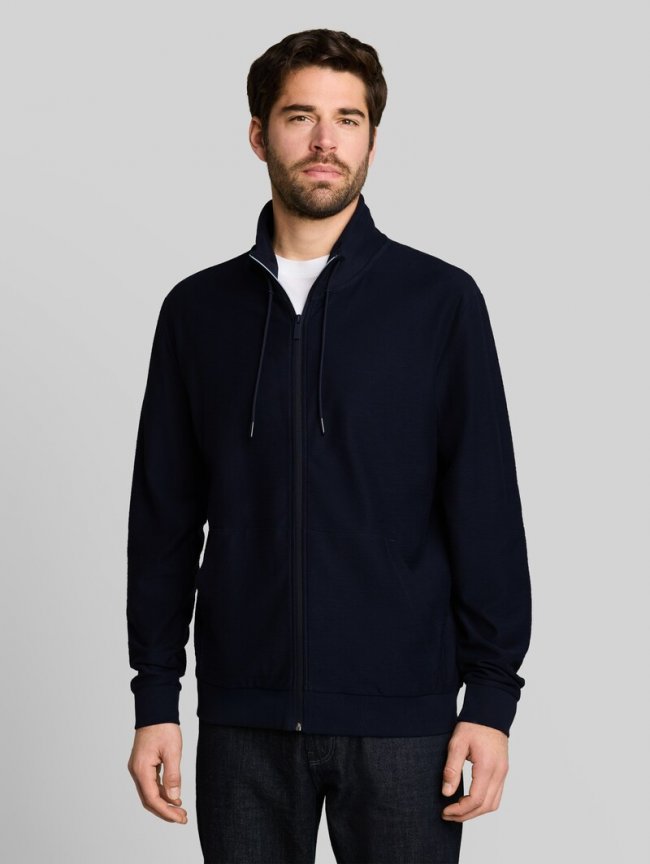Tom Tailor Sweatjacke mit Stehkragen - Sky Captain Blue Tom Tailor Sweatjacke mit Stehkragen - Sky Captain Blue