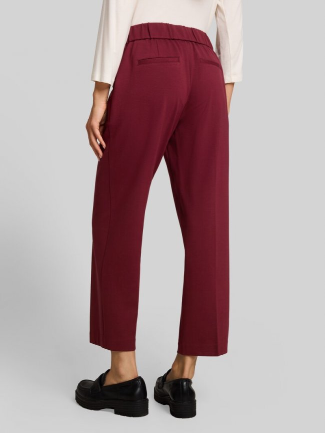 Tom Tailor Cropped Straight Hose mit Gürtel - Preppy Plum Tom Tailor Cropped Straight Hose mit Gürtel - Preppy Plum