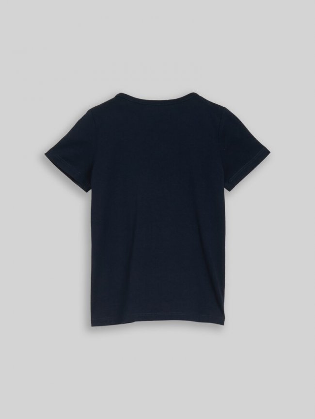 Tom Tailor T-Shirt mit Wendepailletten - Sky Captain Blue Tom Tailor T-Shirt mit Wendepailletten - Sky Captain Blue