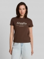 Tom Tailor T-Shirt mit Print - Cool Dark Brown