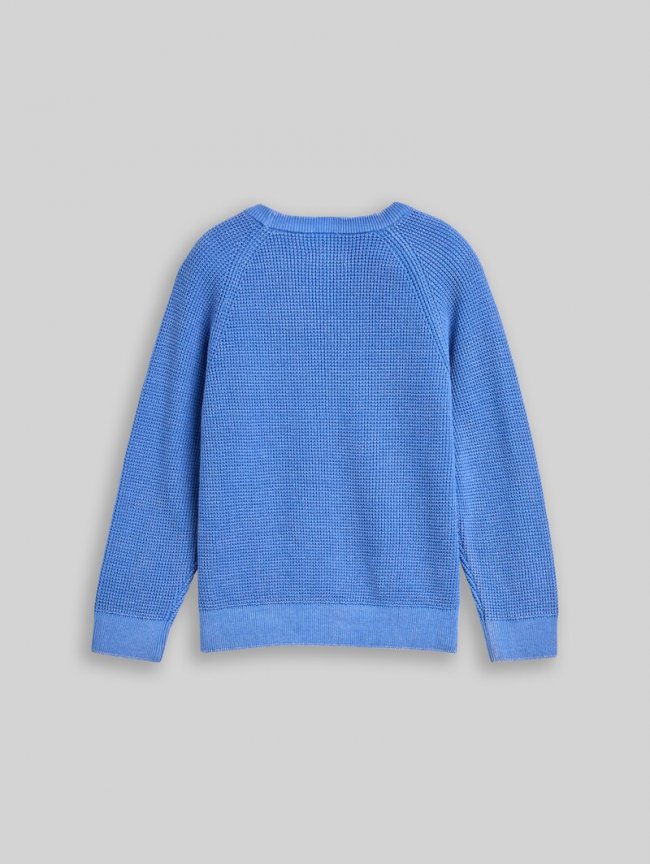 Tom Tailor Strickpullover aus Baumwolle - Soft Mid Blue Tom Tailor Strickpullover aus Baumwolle - Soft Mid Blue