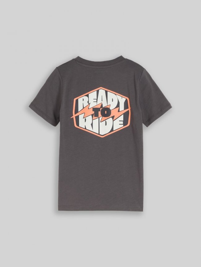 Tom Tailor T-Shirt mit Rückenprint - Dark Urban Grey Tom Tailor T-Shirt mit Rückenprint - Dark Urban Grey