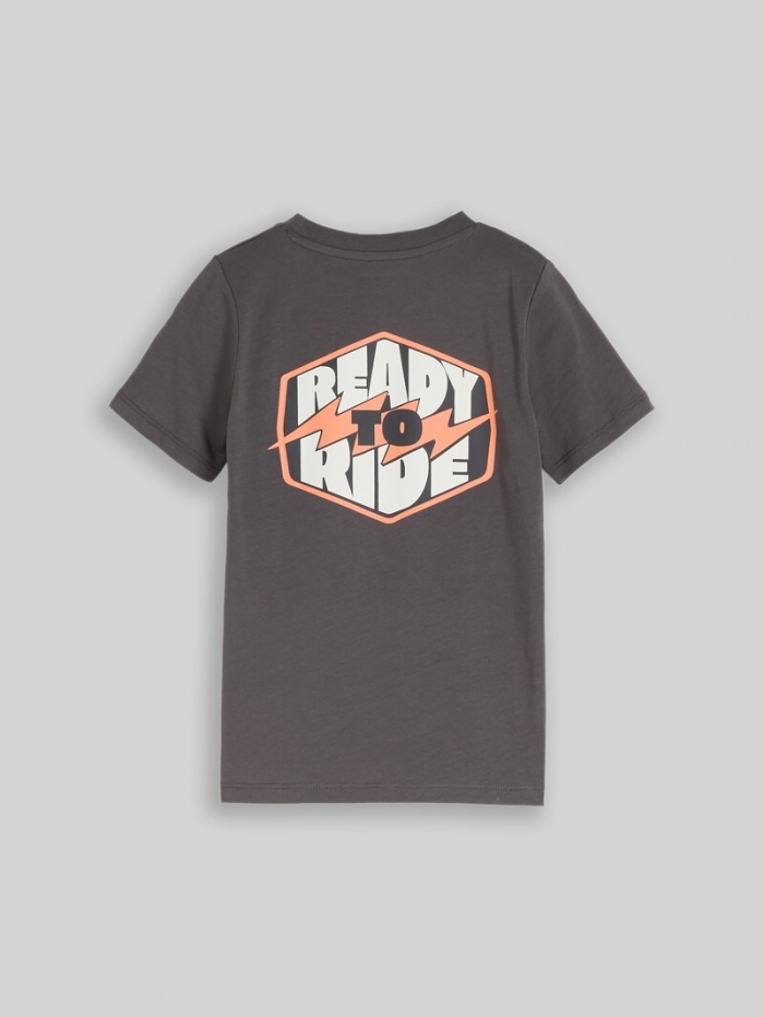 Tom Tailor T-Shirt mit Rückenprint - Dark Urban Grey Tom Tailor T-Shirt mit Rückenprint - Dark Urban Grey