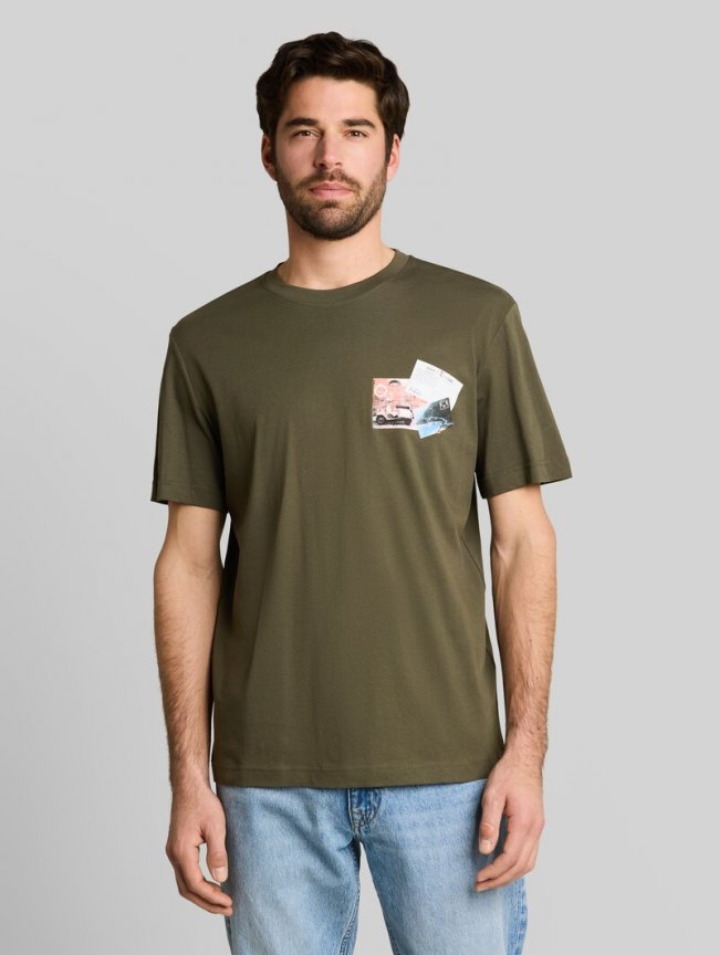 Tom Tailor T-Shirt mit Fotoprint - Deep Leaf Green Tom Tailor T-Shirt mit Fotoprint - Deep Leaf Green