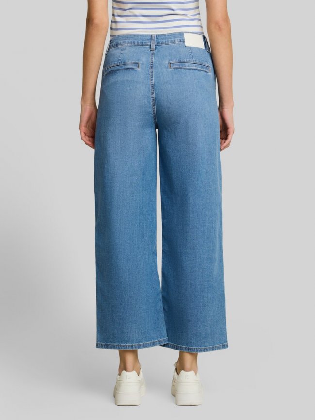 Tom Tailor TTNELMA CULOTTE Jeans mit Knopfleiste - Clean Light Stone Blue Denim Tom Tailor TTNELMA CULOTTE Jeans mit Knopfleiste - Clean Light Stone Blue Denim