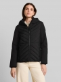 Tom Tailor Hybrid Steppjacke mit Kapuze - Deep Black Tom Tailor Hybrid Steppjacke mit Kapuze - Deep Black