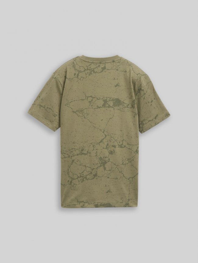 Tom Tailor Tie-Dye T-Shirt - Khaki Natural Lines Tom Tailor Tie-Dye T-Shirt - Khaki Natural Lines