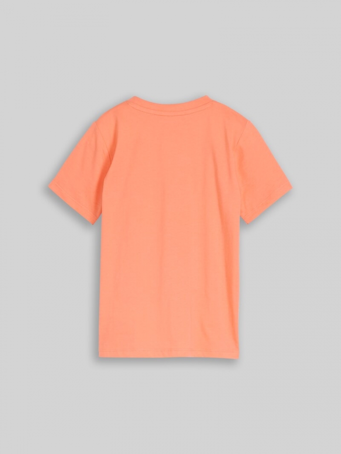 Tom Tailor T-Shirt mit Wendepailletten - Bright Coral Tom Tailor T-Shirt mit Wendepailletten - Bright Coral