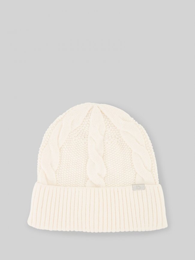 Tom Tailor Beanie Mütze mit Zopfmuster - Gardenia White Tom Tailor Beanie Mütze mit Zopfmuster - Gardenia White